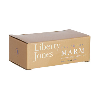 Набор колец для салфеток Liberty Jones Marm, 5 см, черный мрамор, 2 шт.