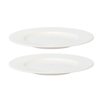 Набор тарелок Liberty Jones Soft Ripples, 21 см, белый глянцевый, 2 шт.