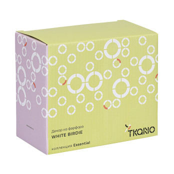 Декор из фарфора Tkano Essential White Birdie, 16х8x13 см