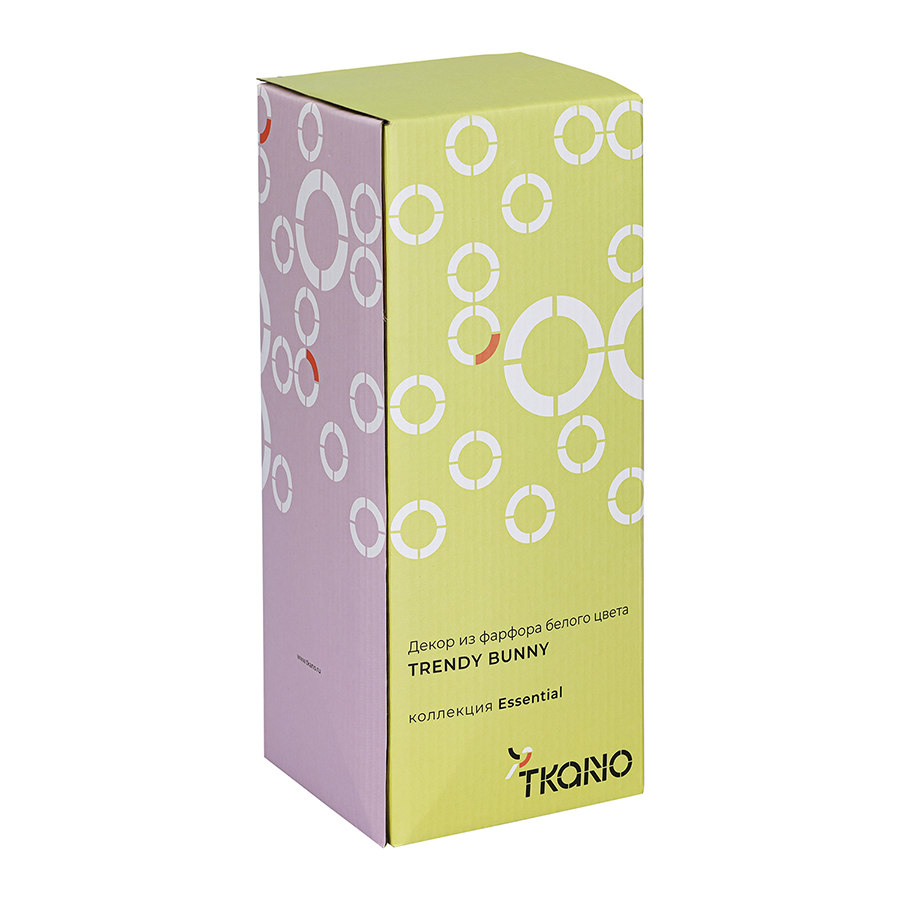 Декор из фарфора Tkano Essential Trendy Bunny, 9,2х9,2x22,6 см, белый  TK24-DEC-RA0003 от Tkano за 1 690 руб. Купить на liberty-jones.ru