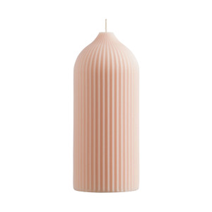 Свеча декоративная Tkano Edge, 16,5 см, бежево-розовая