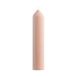 Свеча декоративная Tkano Edge, 25,5 см, бежево-розовая