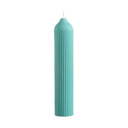 Свеча декоративная Tkano Edge, 25,5 см, бирюзовая
