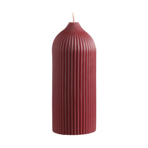 Свеча декоративная Tkano Edge, 16,5 см, бордовая
