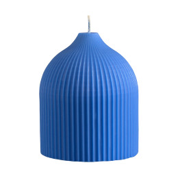 Свеча декоративная Tkano Edge, 10,5 см, ярко-синяя