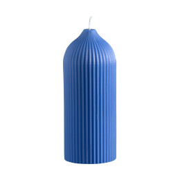 Свеча декоративная Tkano Edge, 16,5 см, ярко-синяя