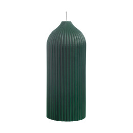 Свеча декоративная Tkano Edge, 16,5 см, темно-зеленая
