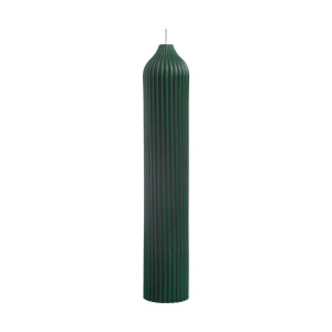 Свеча декоративная Tkano Edge, 25,5 см, темно-зеленая