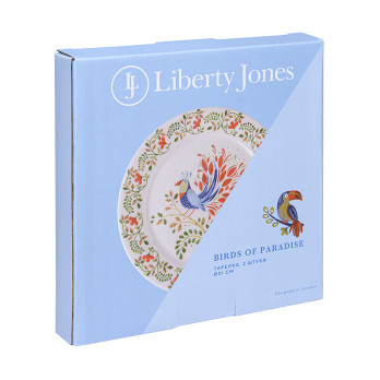 Набор тарелок Liberty Jones Birds Of Paradise Fantail Bird, 21 см, 2 шт., в подарочной упаковке