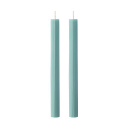 Набор из двух свечей Tkano Edge, бирюзовый, 24,5 см