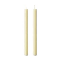 Набор из двух свечей Tkano Edge, молочно-белый, 24,5 см