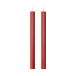 Набор из двух свечей Tkano Edge, терракотовый, 24,5 см