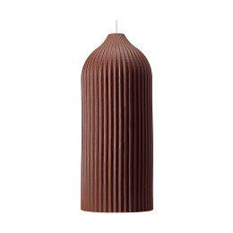 Свеча декоративная Tkano Edge, 16,5 см, коричневая