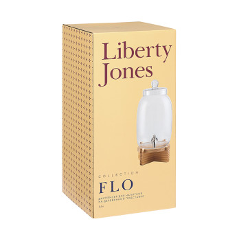 Диспенсер для напитков на деревянной подставке Liberty Jones Flo, 5,4 л